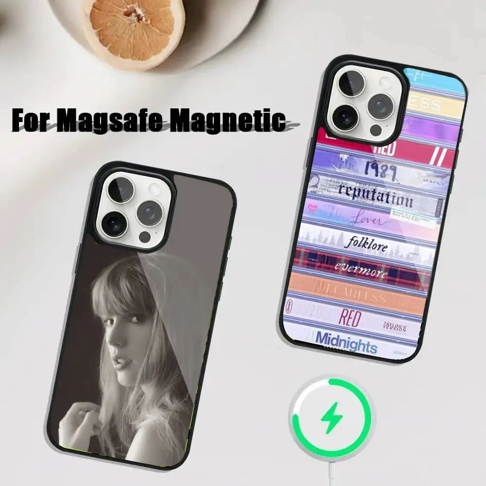 

Hot T-Taylor Singer S-Swift Phone Case For iPhone 16,15,14,13,12,11,Plus,Pro,Max Mini Magsafe Magnetic Wireless Charging