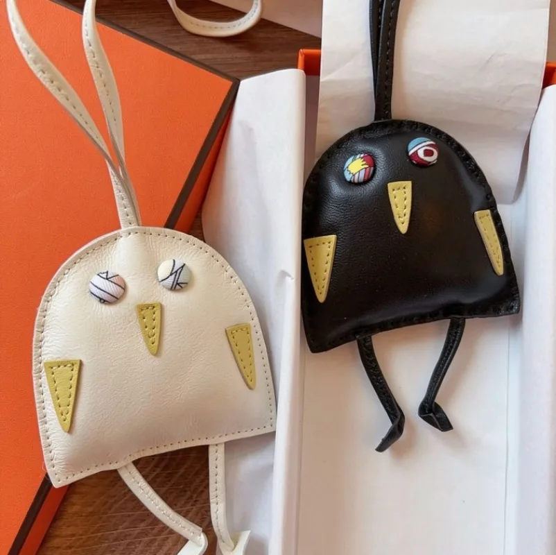 Niche Handmade Sheepskin Chick Bag Charm Keychain Pendant Cute Car Hanging Ornament Trendy Personalized Creative Gift