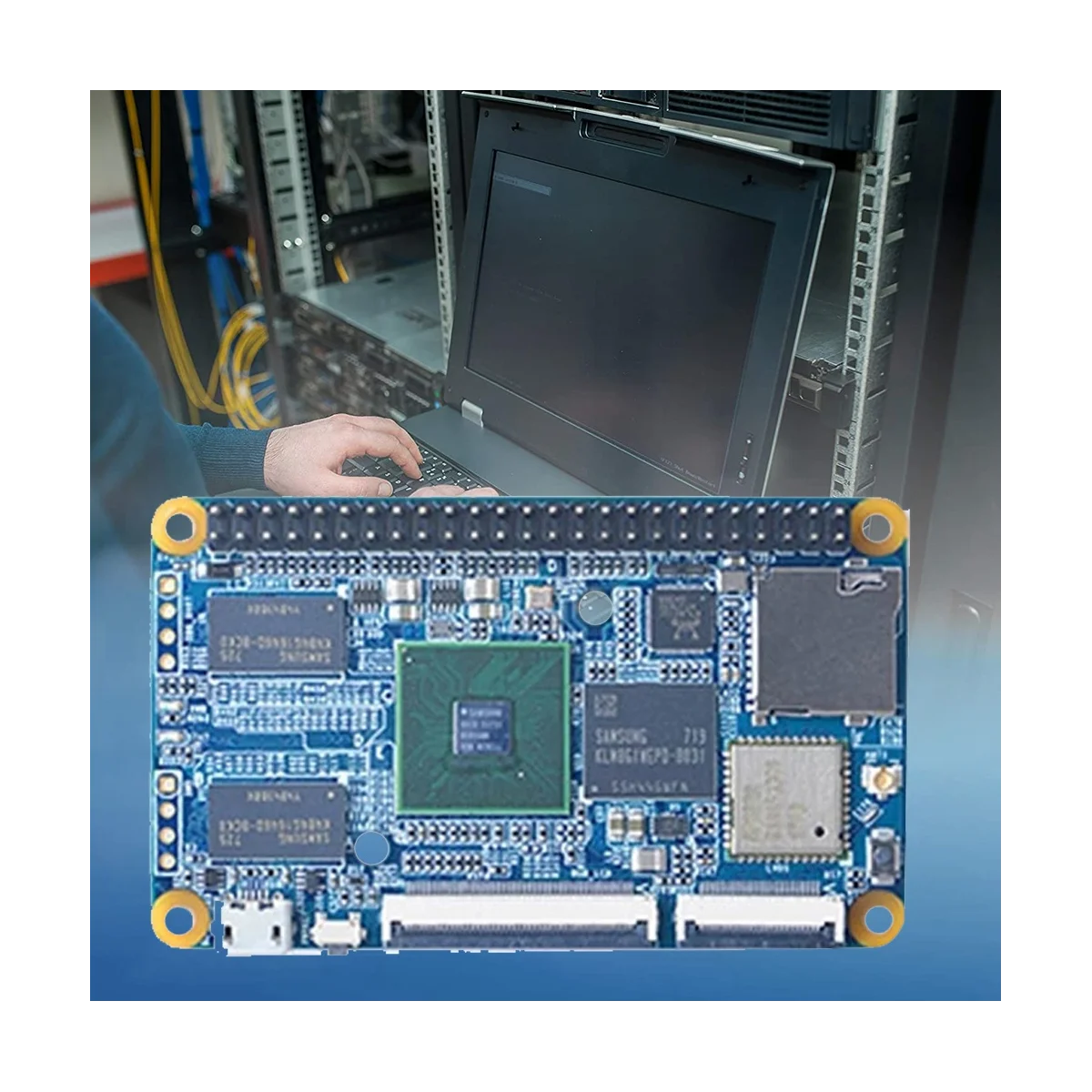 CORE4418-Development Placa com Antena, S5P4418 -Core, 1GB + 8GB, EMMC, WiFi, BT4.0, Interface de Rede Gigabit, Suporta Lubuntu