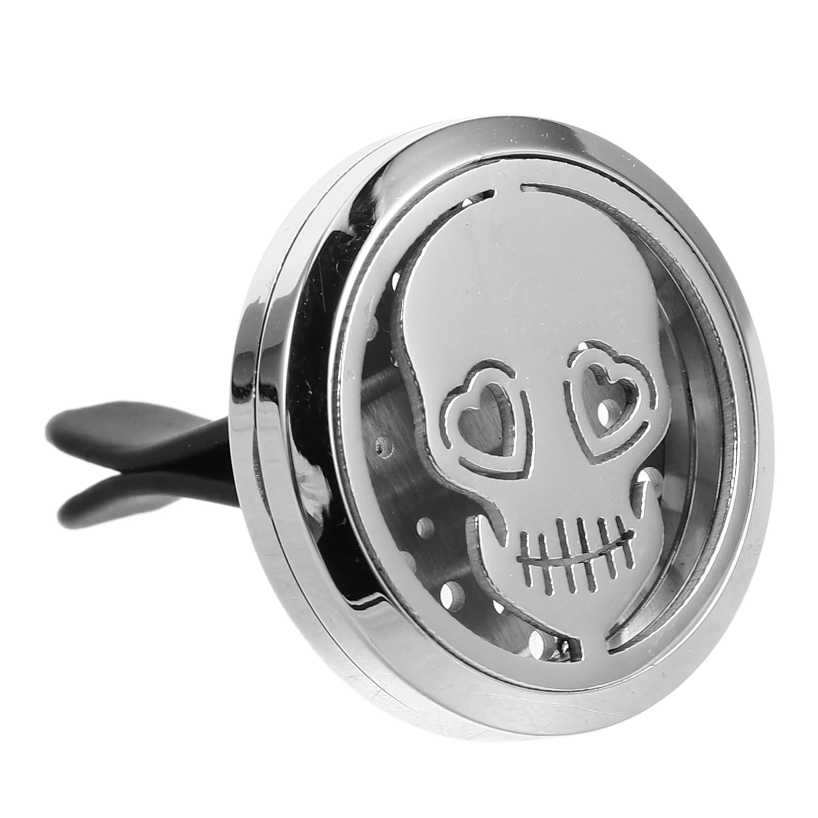 

Car Vent Diffuser Clip Solid Stainless Steel Skull Hollow Design Car Aroma Decoration Automotive Air Outlet Clips
