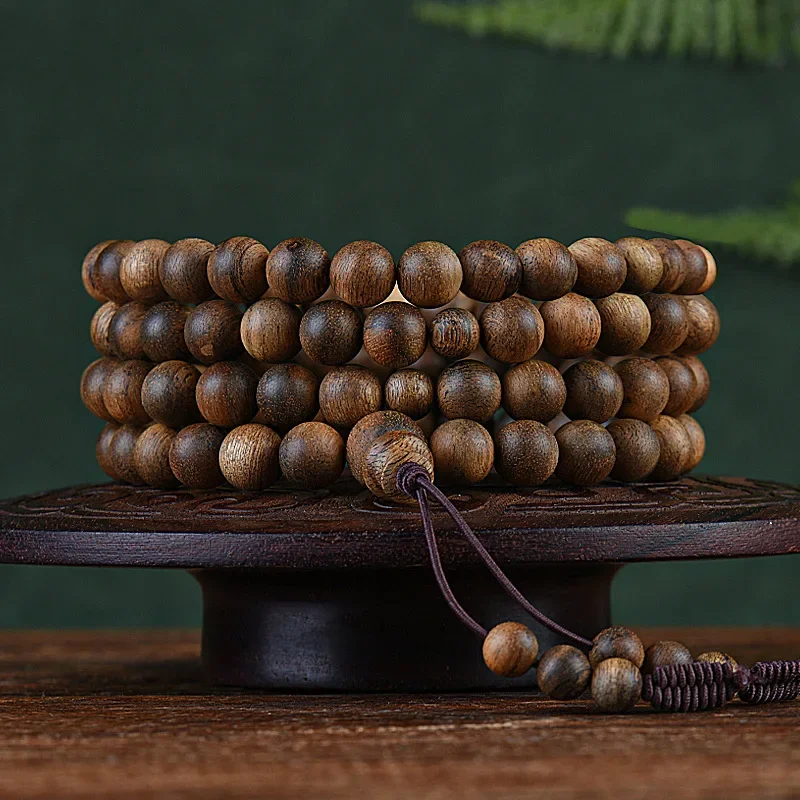 

Natural Cambodia Bodhisattva Chess Nine Points Submerged Aged Buddha Beaded Necklace Beads Multi-Wrap Bracelet Men and