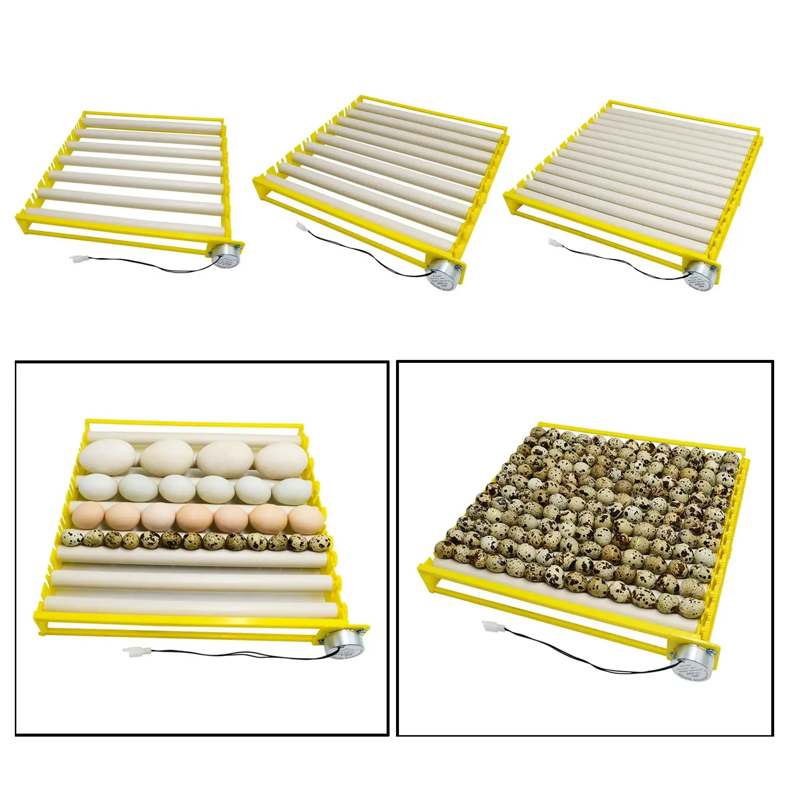 Rotary Egg Incubator Tray Plastic Hatcher Roller Air Cooled for Chicken Duck Goose Pigeon Quail Eggs