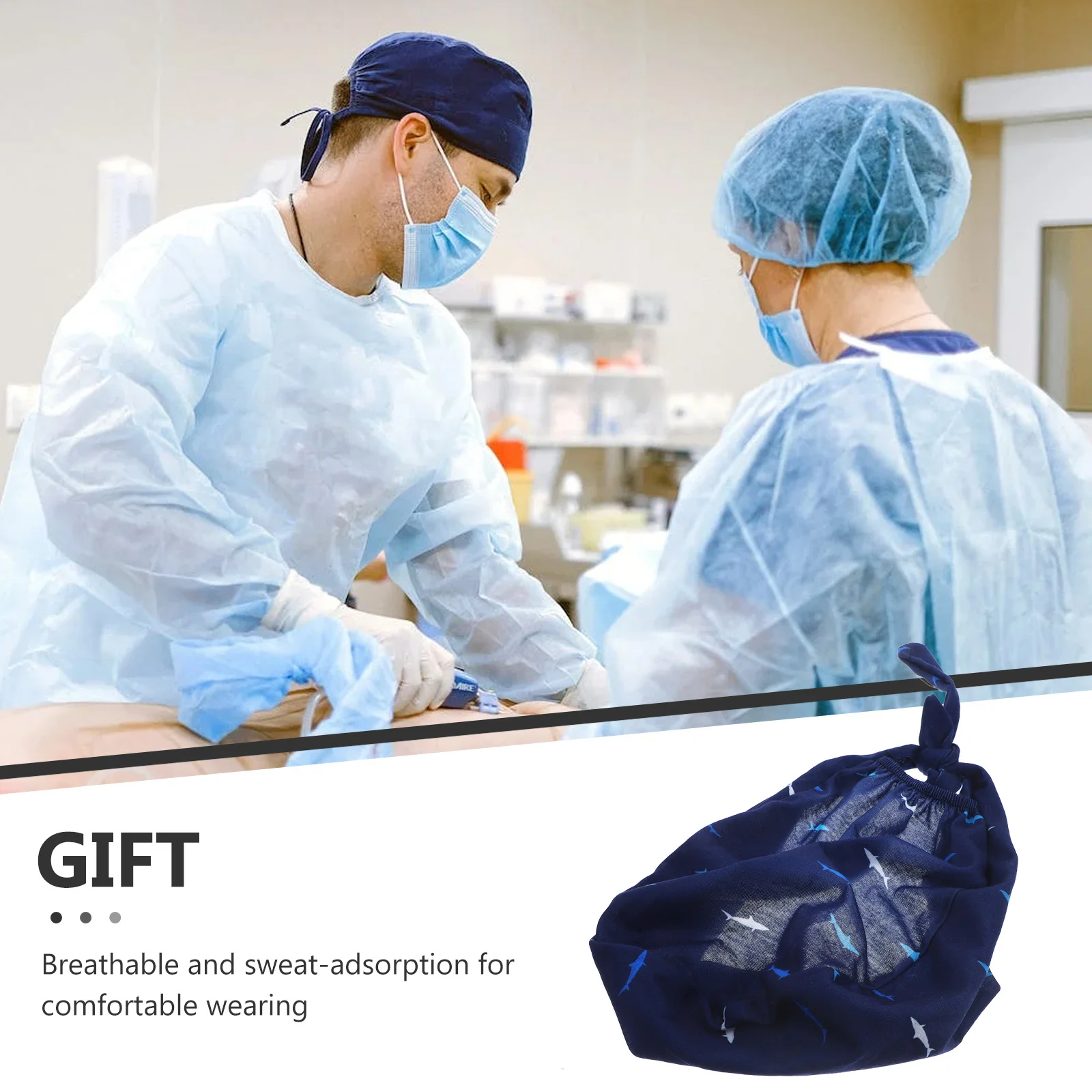 Adjustable Surgical Scrub Cap Nurse Hat Elasticity Adorable Doctor Men and Women Operating Room