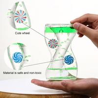 Liquid Motion Bubbler Timer Rotary Wheels Stress Relief Colorful Oil Dropping Hourglass Fidget Toy Home Decor Kids Adults Gift