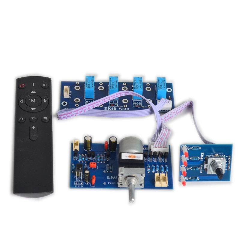 

Assembled Remote preamp volume control 4-ways Audio Input Signal Selector Switching + mute for HIFI amplifier board upgrade