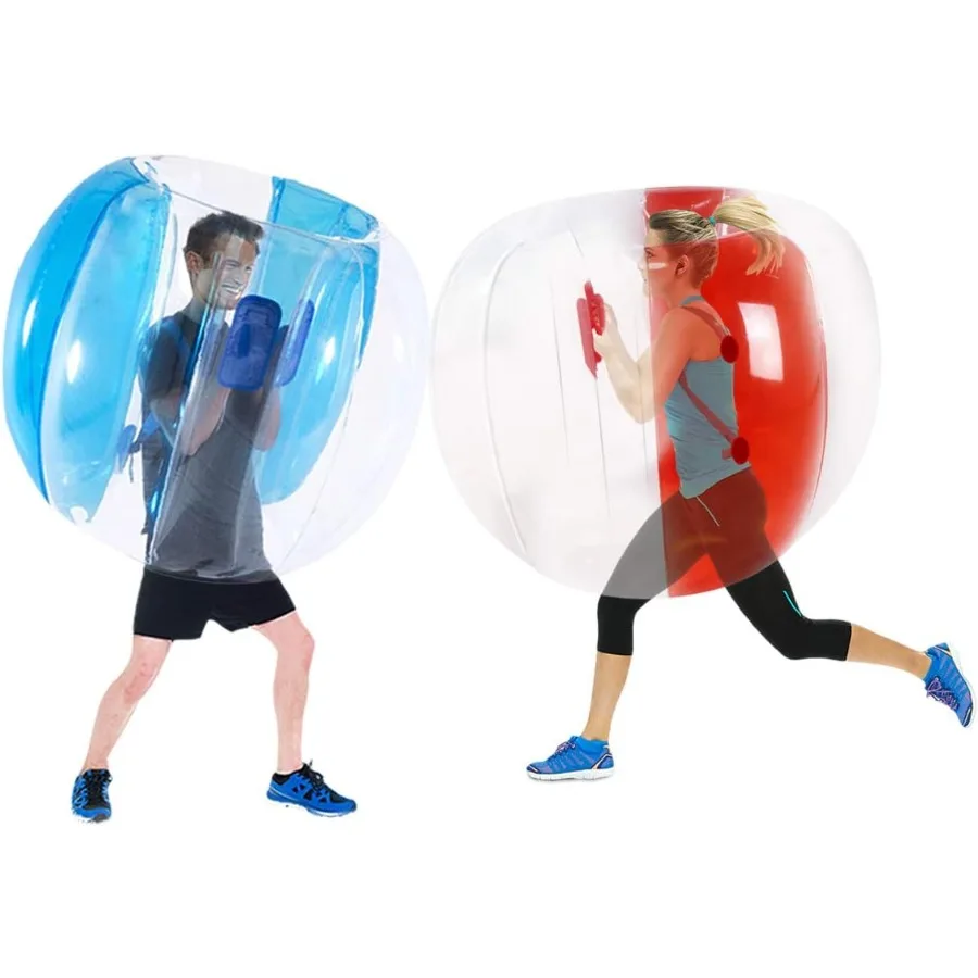 2 Pack Inflatable Bumper Balls for Adults and 4ft/1.2m Giant Sumo Balls Body Bumpers for Outdoor Play Human Bubble Ball and Ham