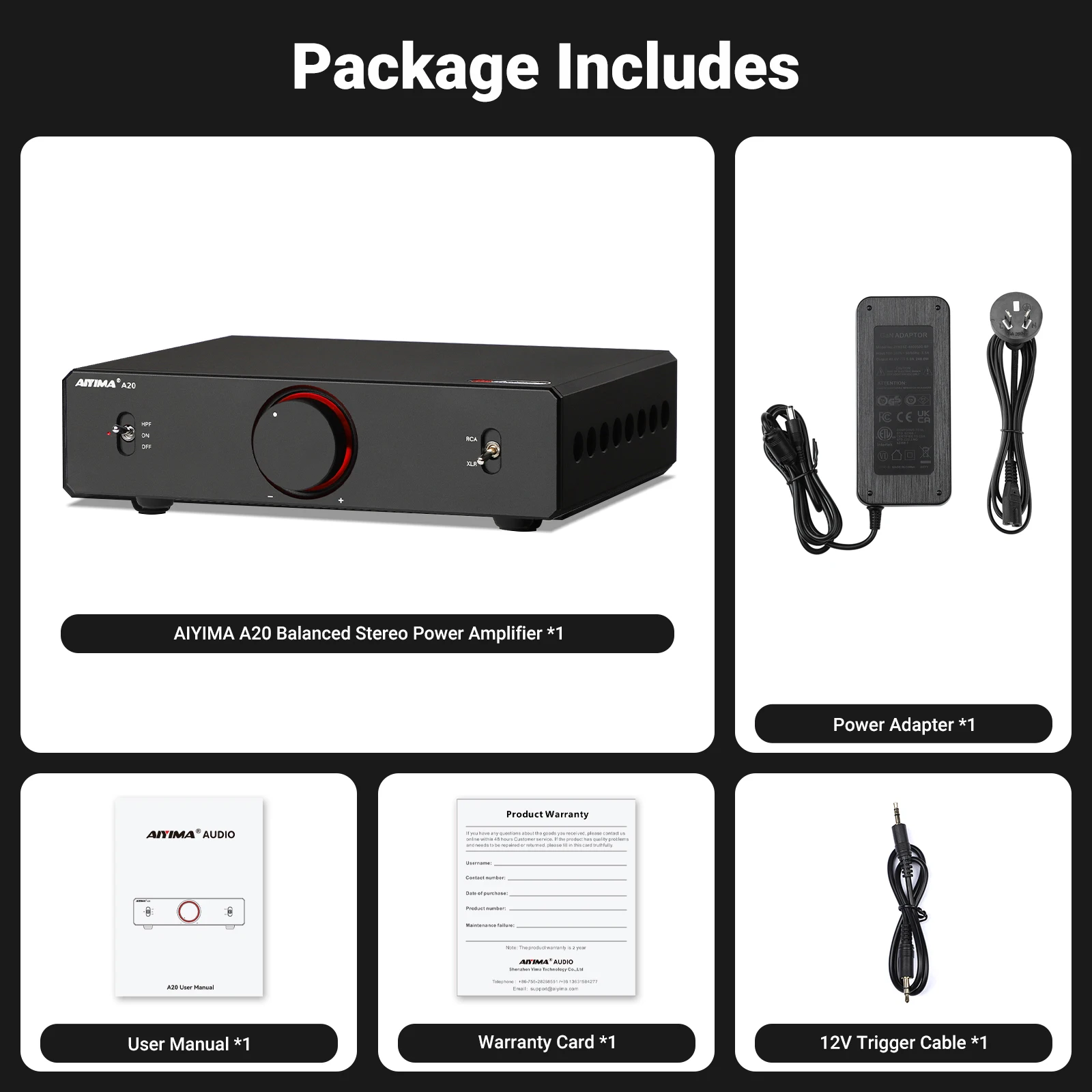 PFFB Power Amplifier TPA3255 Hifi 300W X2 Stereo Power Amp With XLR/RCA Fully Balanced Input HPF High Pass Filter