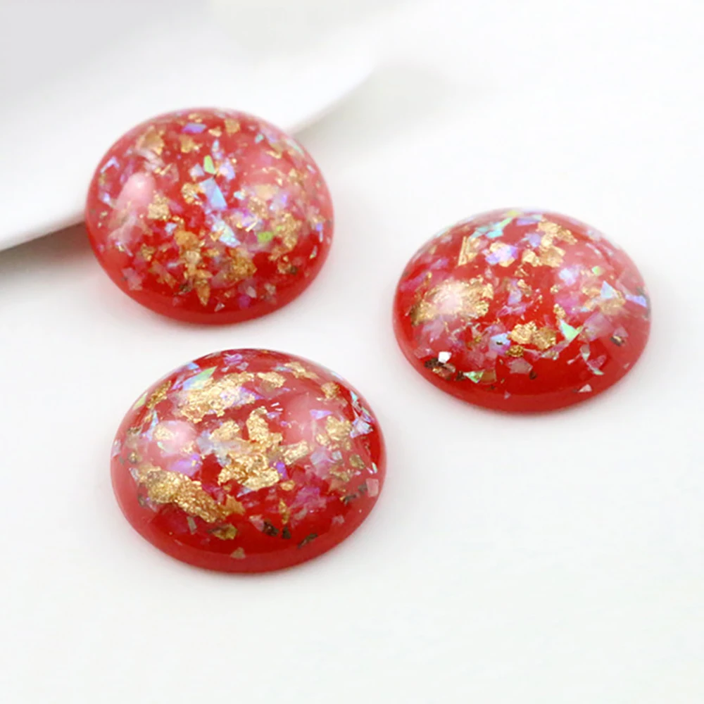New Fashion 5pcs 25mm 7 Color Shell Fashion Style Flat Back Resin Cabochons Cameo Fit 25mm Cameo Setting Bracelet Tray Earrings
