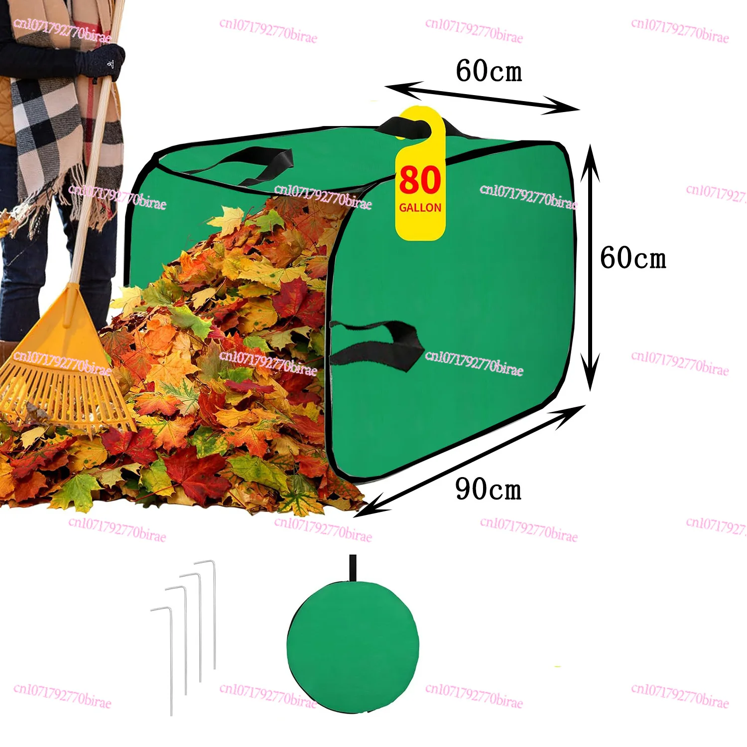 

2025 Latest Gardening Foldable Leaf Collector Pop-up Deciduous Dustpan Garden Bag Yard Bag