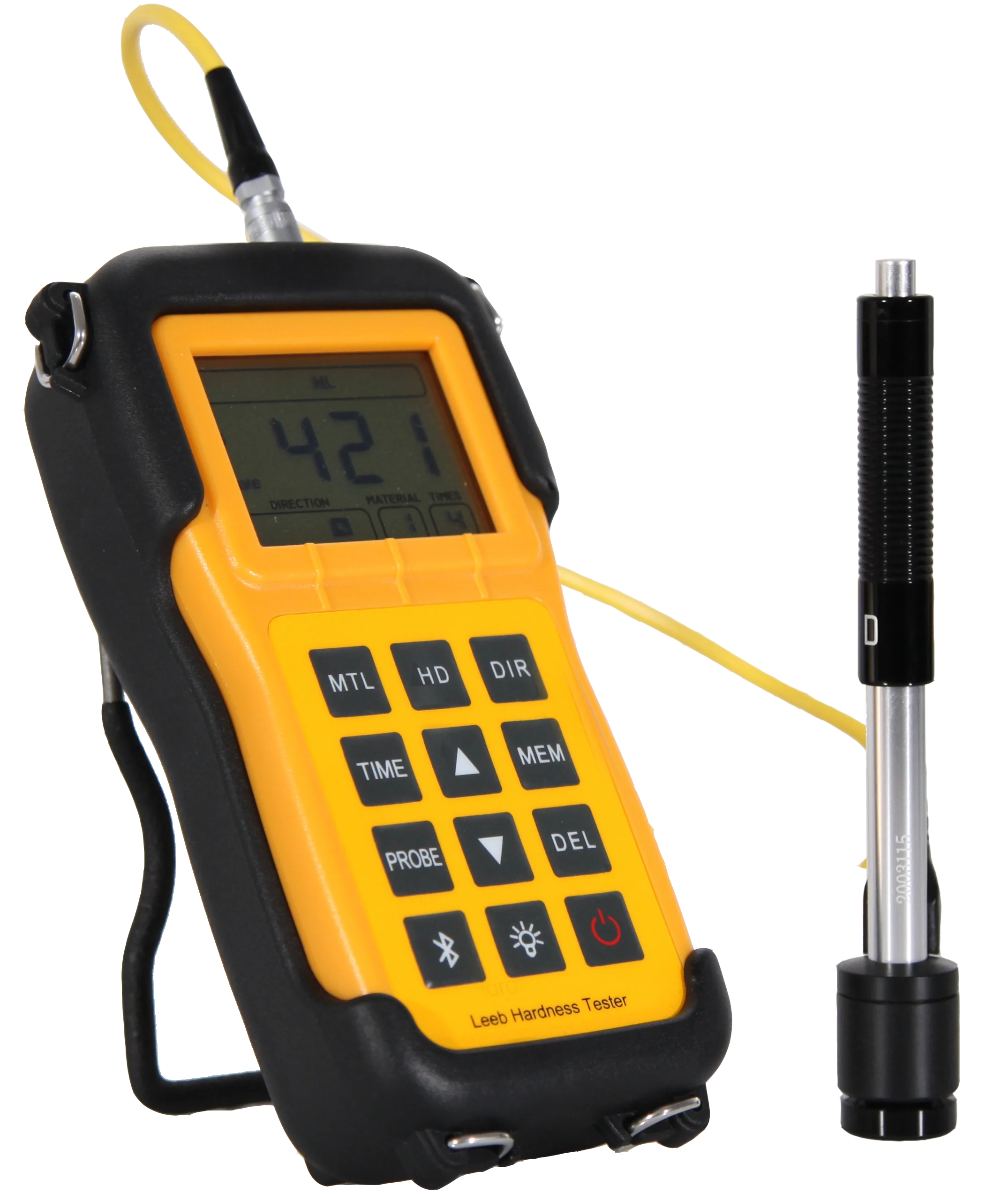 LM100 Leeb Hardness Tester With D, DL, G, DC, D+15 Type Impact Devices HL, HB, HRB, HRC, HV, HS and Ob Interchangeable