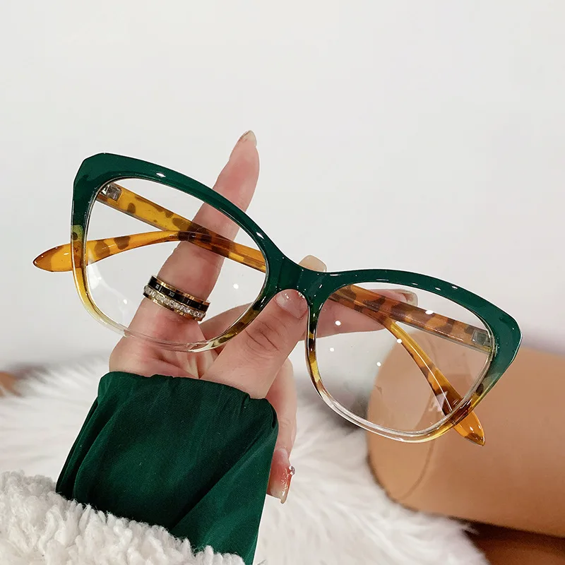 Retro Transparent Computer Glasses Women Anti Blue Light Square Cat Eye Eyewear Blocking Glasses Optical Spectacle Eyeglasses