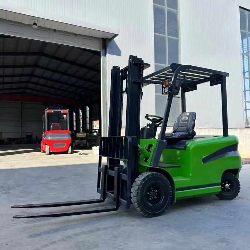 BITA Mini Electric Forklift Three-Wheeled Hydraulic Lift Stacker Hydraulic Side Shifter Solid Tire Warehouse Elevator New Energy