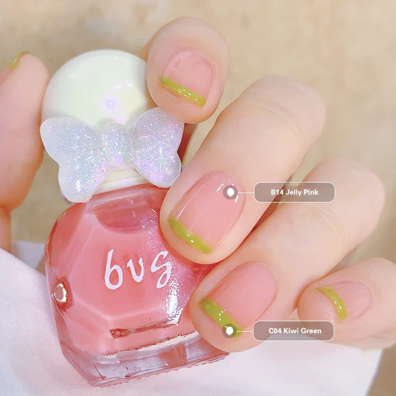 

Pearlescent Water-based Nail Polish White No Baking Can Tear Bright Color Nail Frosting Nail Polish Without Baking Lamp