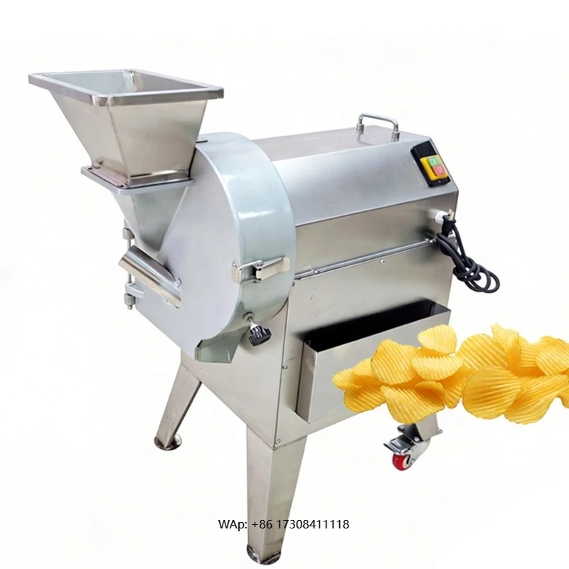 

Automatic corrugated potato chip cutter, potato corrugated slicer, commercial corrugated potato slicer
