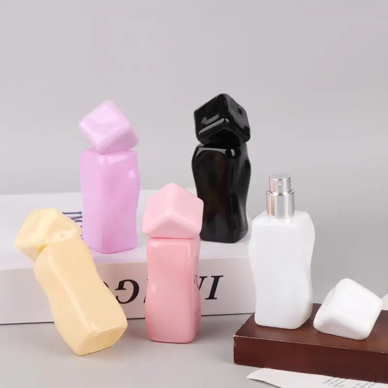 1 قطعة 30 مللي عبوة رذاذ عطر زجاجة رذاذ زجاجية فارغة زجاجة عطر محمولة للمرأة معكرون ماكياج حاوية ترطيب