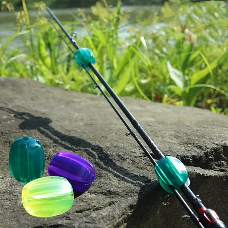 2Pcs Rubber Anti‑Collision Fishing Rod Fixed Ball Rod Stopper Portable Organizer Storage Racks Fishing Tackle Accessories