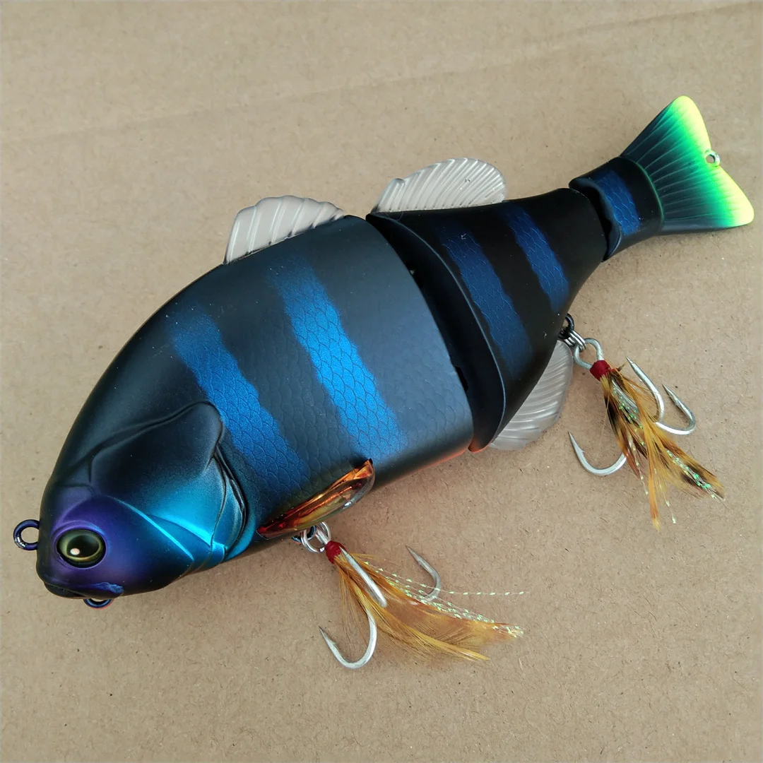 1 Stück 160 mm 70 g Gelenkiger langsam schwimmender Swimbaits Meeresfischköder Riesenköder Großer Angelköder für Wolfsbarsch, Wels, Hecht