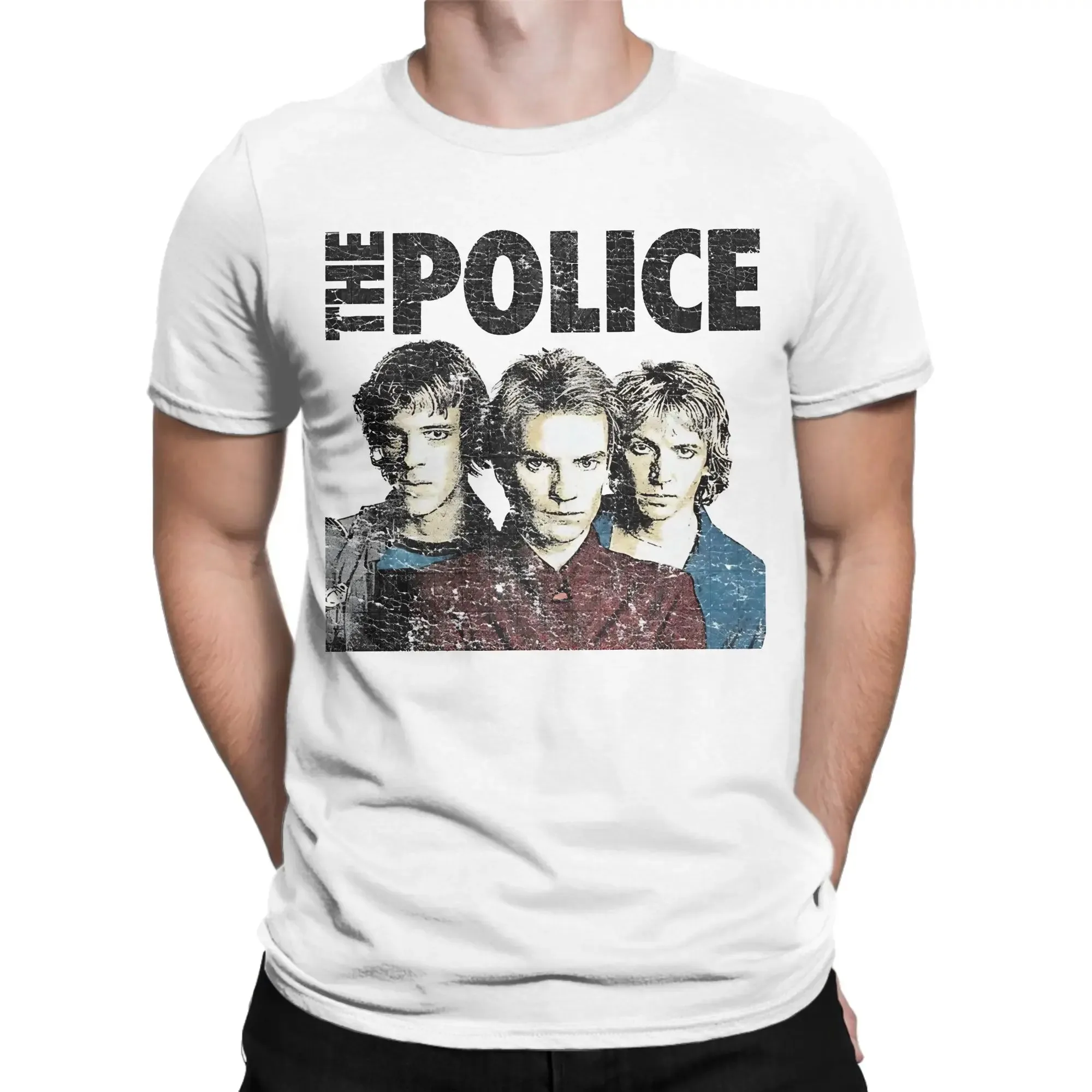 Custom Top Hot Sale The Police Rock Band Classic Poster Print T-shirt Men Women Cotton Solf Casual Oversized Harajuku Top