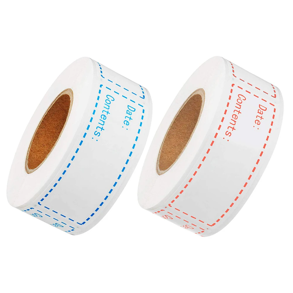 

2 Rolls Food Date Labels for Kitchen Containers Storage Stickers Spice Jars Freezer ganization No Glue Needed Home Use School