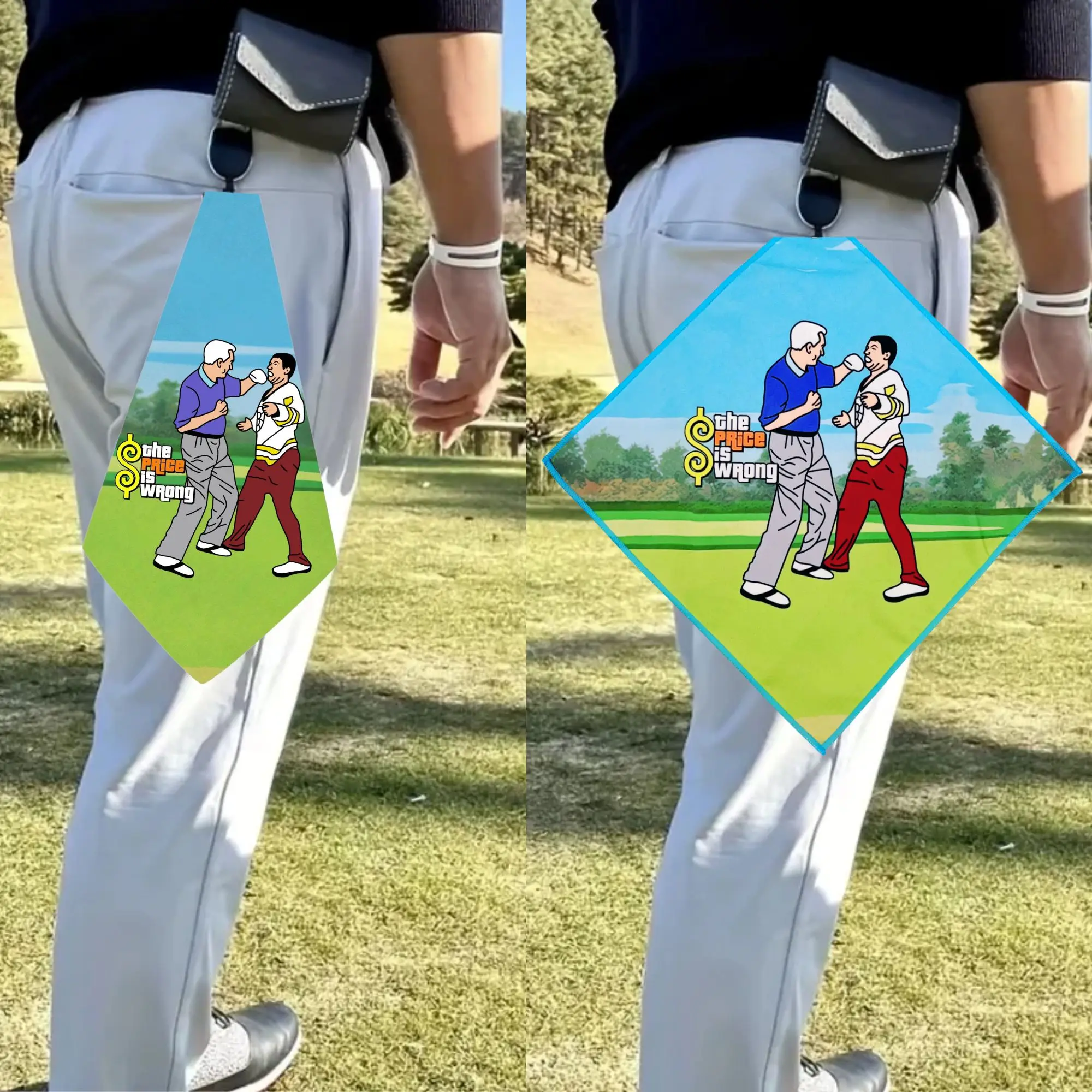 منشفة جولف فاخرة بتصميم جديد مع تصميم Happy Gilmore وإكسسوارات جولف مطبوعة على الوجهين فائقة الامتصاص وسريعة الجفاف #2