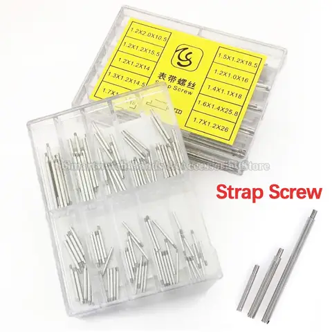 50/100 pièces vis de sangle broches pour bracelet Rolex en acier inoxydable vis broches liens accessoires montre réparation outil connexion tige ensemble d'outils