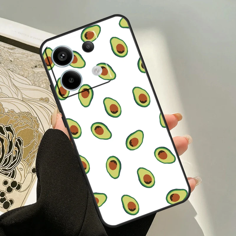 FUNNY AVOCADO Smile JOKE Case For Xiaomi Redmi Note 13 Pro 14 12 11 9 10 9S 10S 11S 12S Redmi 13C 10C 12C 14C Cover