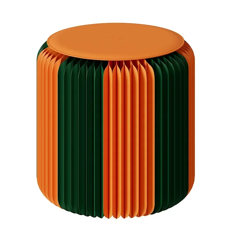 Folding stool home, shoe change small round stool leisure, personalized coffee table home invisible design, car stool