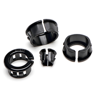 Plastic Protective Coil Buckle Type Plastic Hole Plug Cover Snap on Loop Wire Electrical Equipment Insulation Black Anti Falling