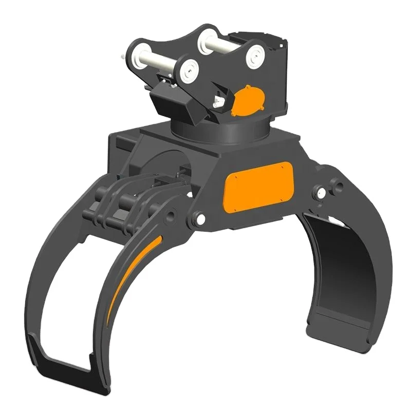 Abrasion Resistant Integral Frame Log Handling Attachment Custom Size Wood Grabber For Firewood Processing Plant