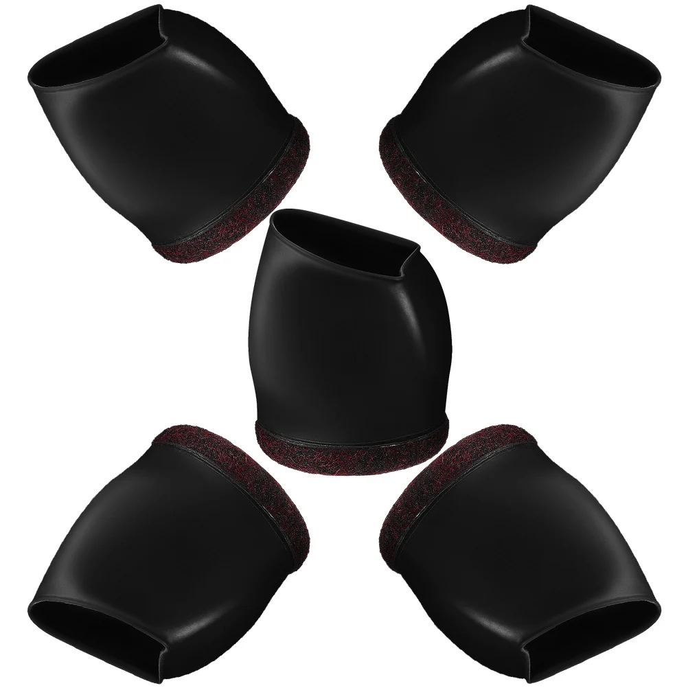 

5pcs Caster Covers Chair Wheel Tpe Floor Protectors Easy Install Office Furniture Home Use Chair Leg Caps Glide Covers For