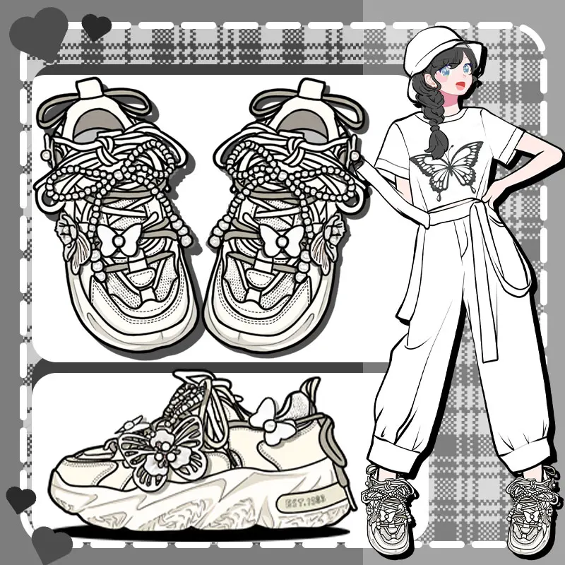 

Amy and Michael Original Designers Sneakers Fashionable Trend Women White Casual Shoes Adorable Female Low Top Athletic Trainers