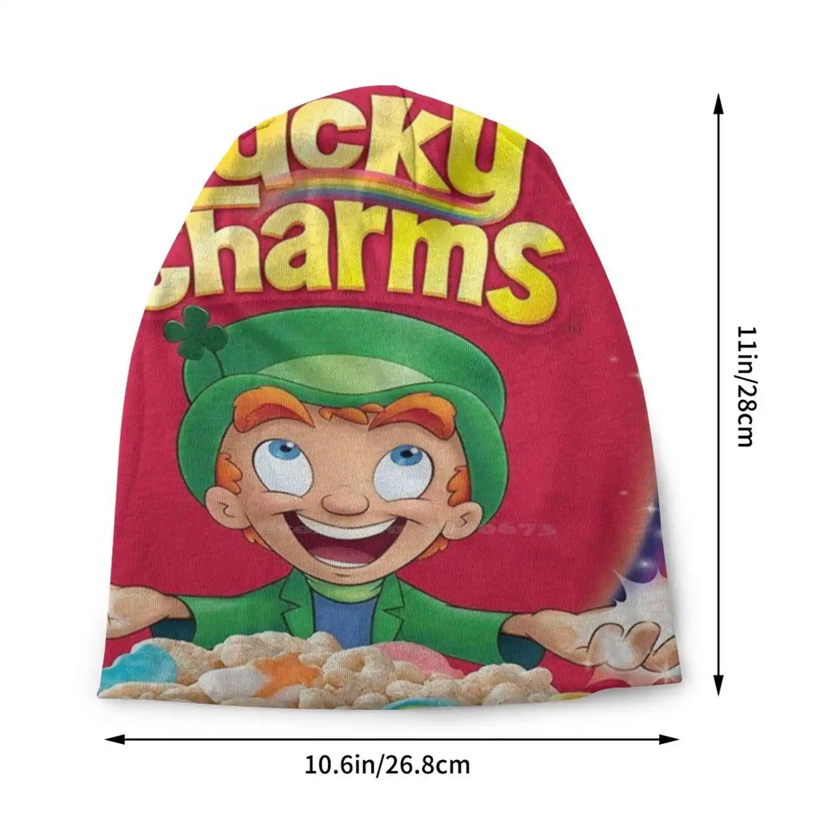 Lucky Charms Knitted Hat Warm Beanie Outdoor Caps Cereal Lucky Charms Food Breakfast Cute Trendy Trending Teen Kid Children