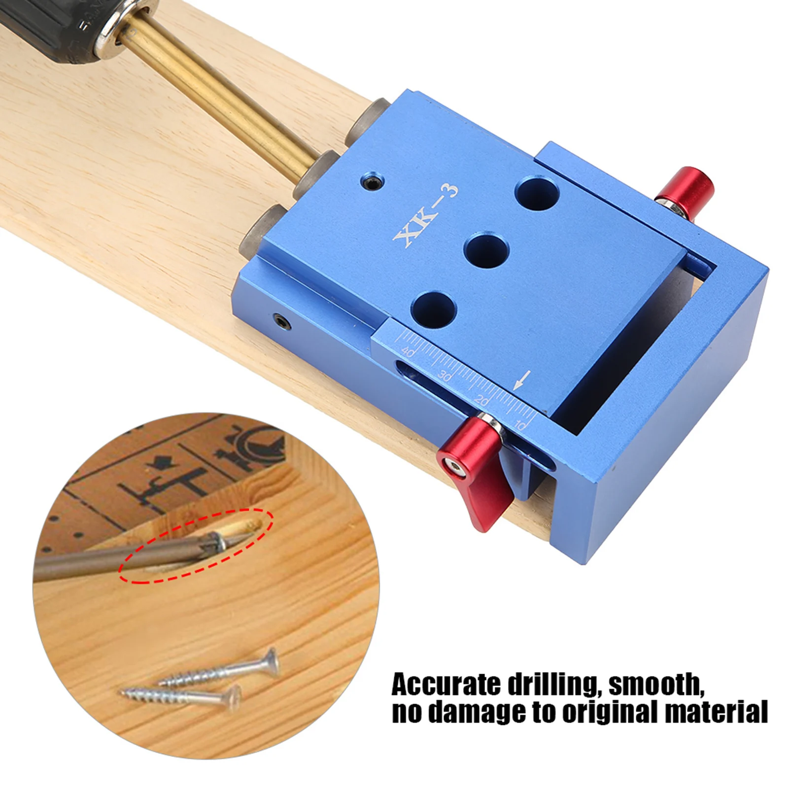 

Hole Drilling Kit Woodworking Oblique Drill Set Positioner Locator Tool Hole Drill Drilling