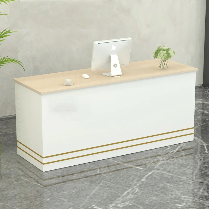 

Рецепционный манифольд Стойка регистрации Подиум Современный офис Мобильный магазин целлюлозы Кассовая стойка Регистра Касса Мебель для бюро