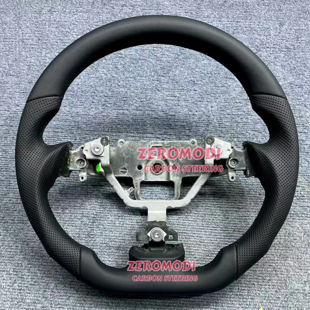 For Mazda 6 Custom Steering Wheel Mazdaspeed Sport Style Flat Bottom Full Leather