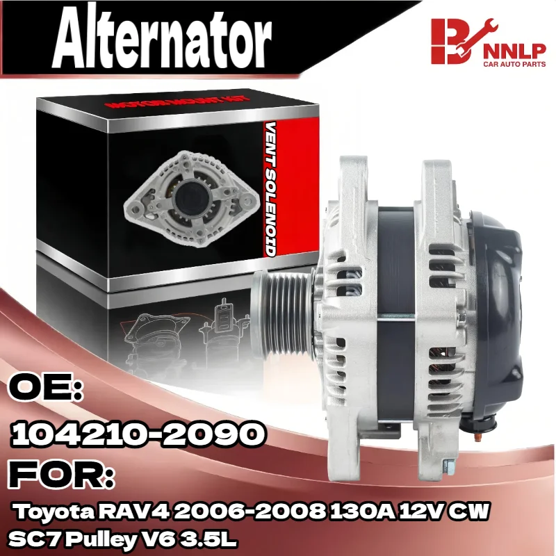 

Генератор с буксировкой для Toyota RAV4 2006-2008 130A 12V CW SC7 Шкив V6 3.5L 104210-2090