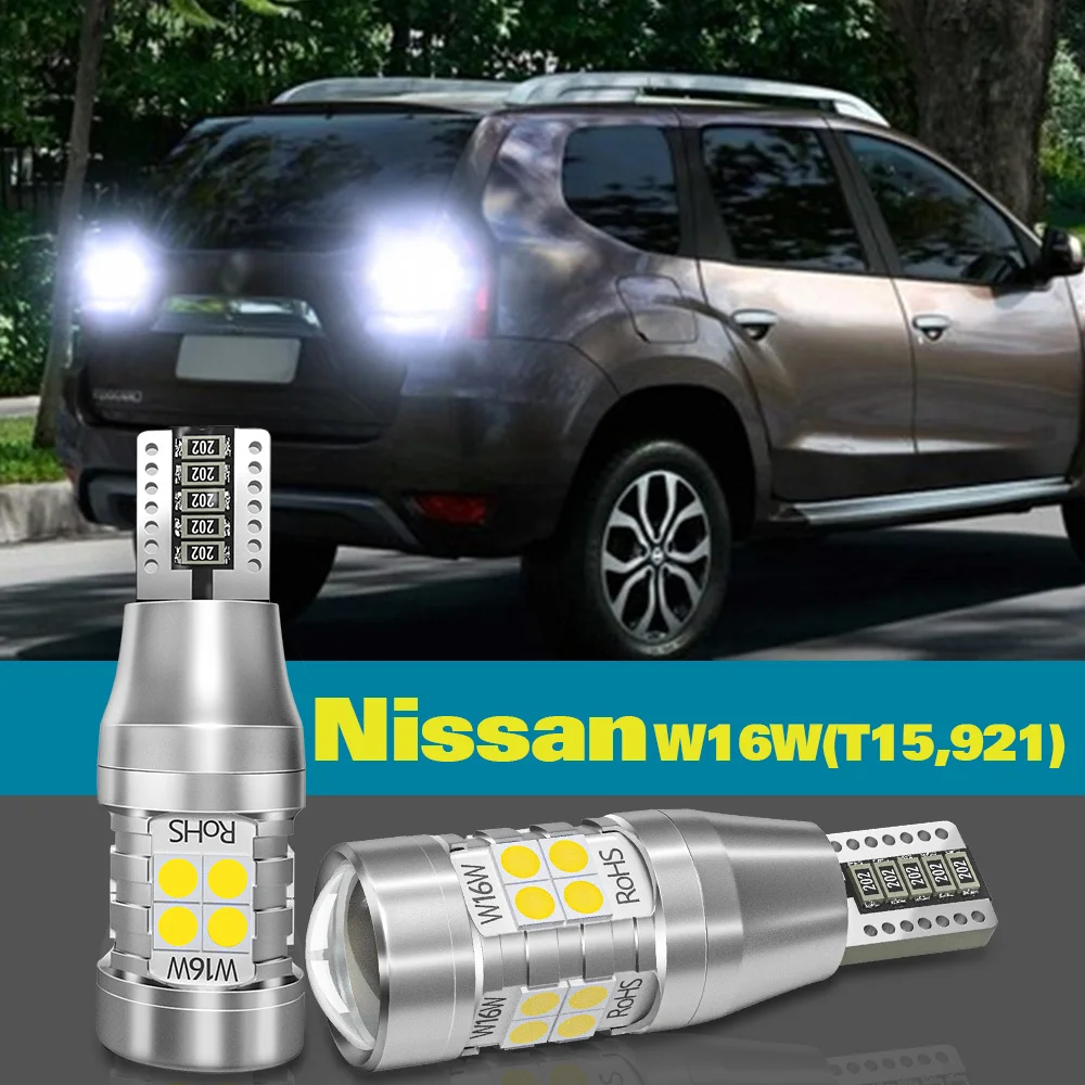 

Reverse Light W16W T15 For Nissan Terrano Tiida X-Trail T32 Frontier Quest Sentra Xterra Titan Armada 2pcs LED Backup Lamp