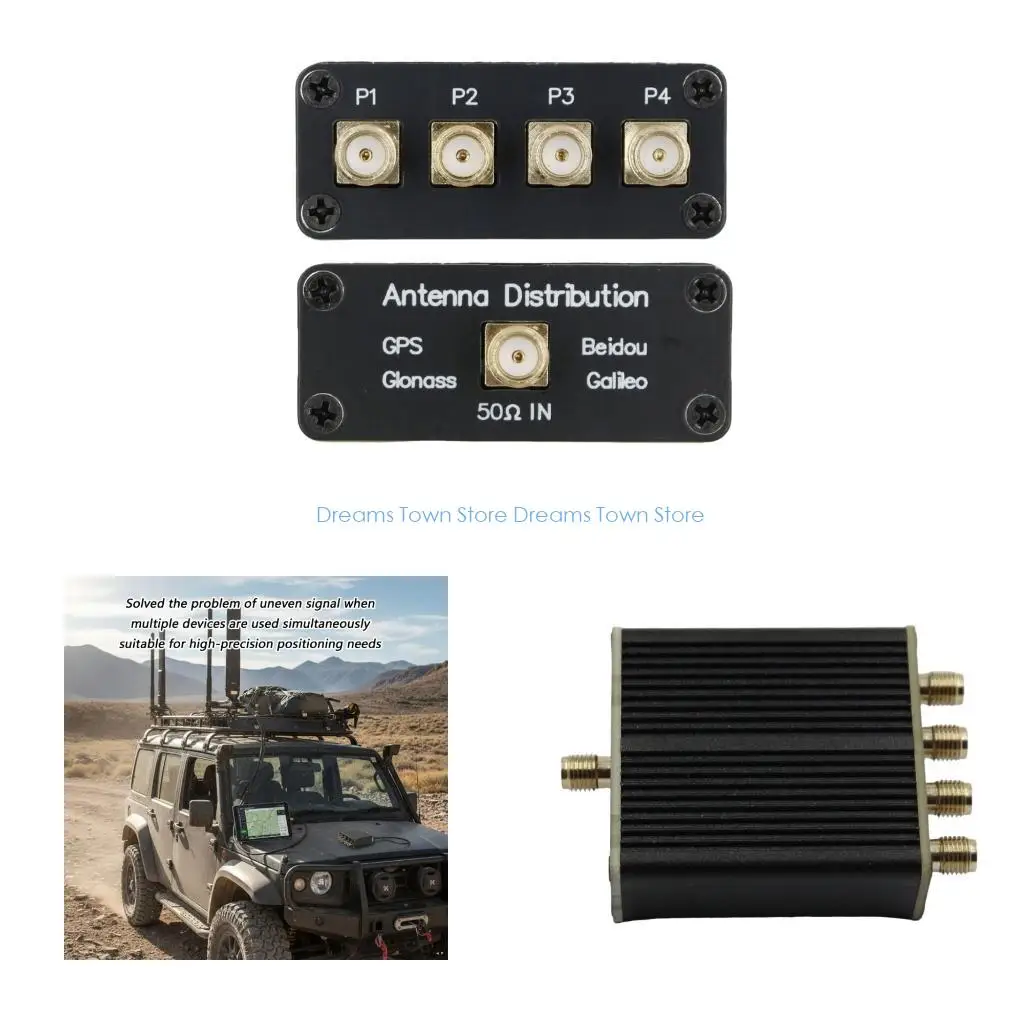 HX6A Heavy Duty 4 Way Amplifier Splitter 1.4-1.6GHz Combiner For Professional Positioning Equipment
