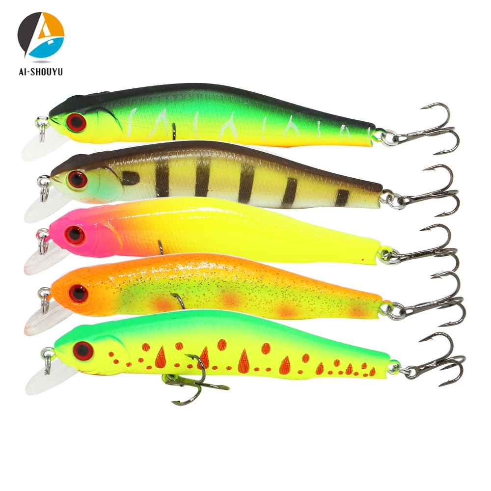 

AI-SHOUYU New Minnow Wobbler Fishing Lure 80mm/8g Hard Artificial Bait with 3D Eyes Magallon Bait Swimbait Fishing Lure