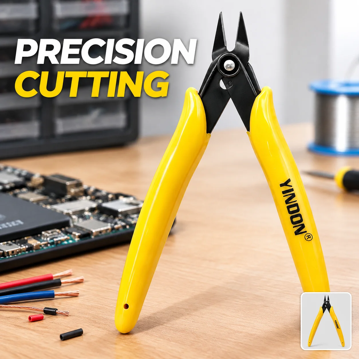 DIY Diagonal Cutting Pliers Precision 5 Inch Electronic Wire Cutter Phone Repair Tool Component Sprue Cutter Plastic Model Craft