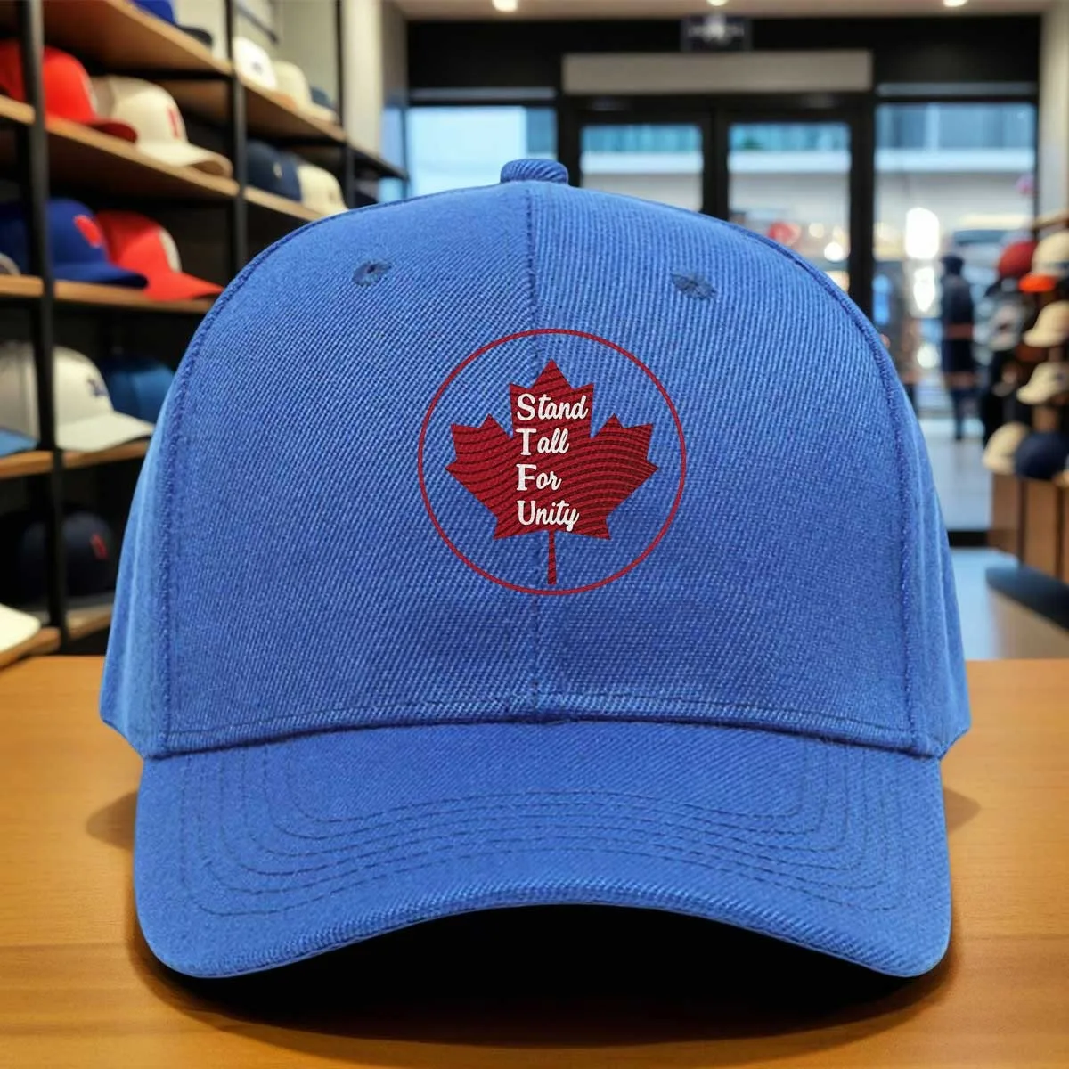 Stand Tall for Unity Canada Maple Leaf Baseball Cap, Adjustable Dad Hat, Patriotic Canadian Pride Outdoor Cap