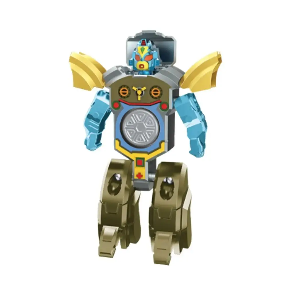 4個/袋 2in1 変形ロボット フィジェットジャイロ 静音ABS指先減圧玩具 クリエイティブ滑り止め指先ジャイロ