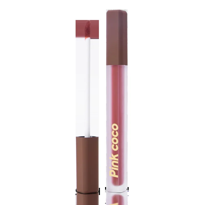 Pink Coco Light Satin Powder Lip Glaze Light Silky Lock Color Matte Velvet Lip Mud Longlasting Non-sticky Lipstick Cosmetics Hot