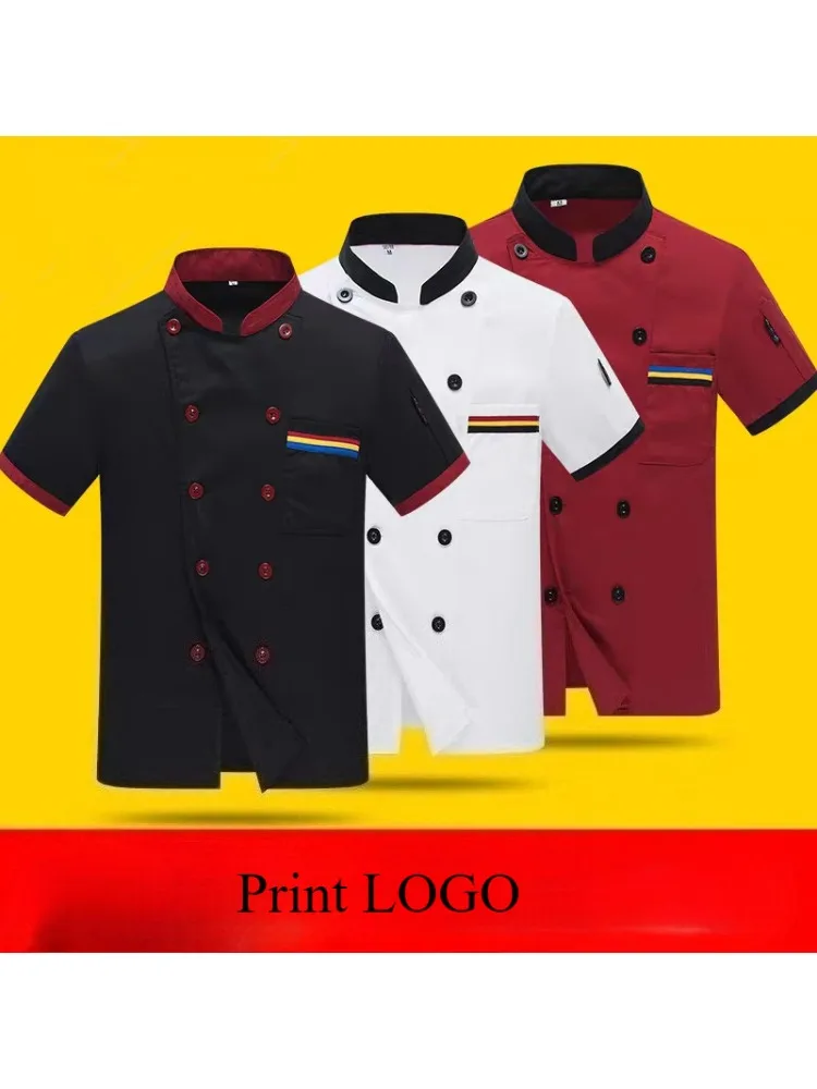 Koksjas Man Western Resuarant Koksjas Food Service Koken Kleding Tops Pizzaolo Chef Uniform Bakkerij Café Werkkleding