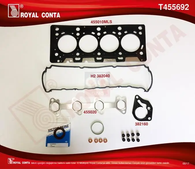 Store code: T455692 for top tool gasket 06 CLIO.III-MGN.II 1.5dci 85-100hp 