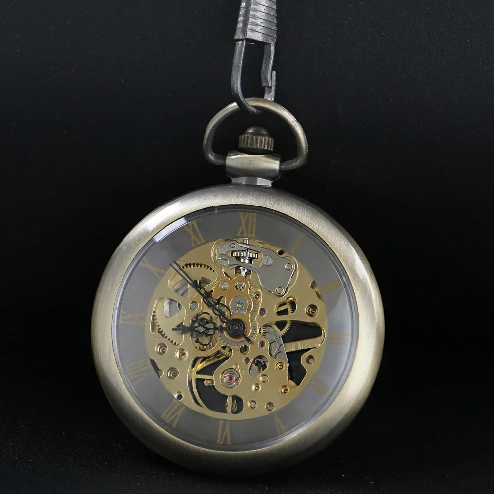 Mini reloj de bolsillo mecánico Digital antiguo de mano, collar Vintage para hombre, reloj colgante, regalo de joyería para mujer