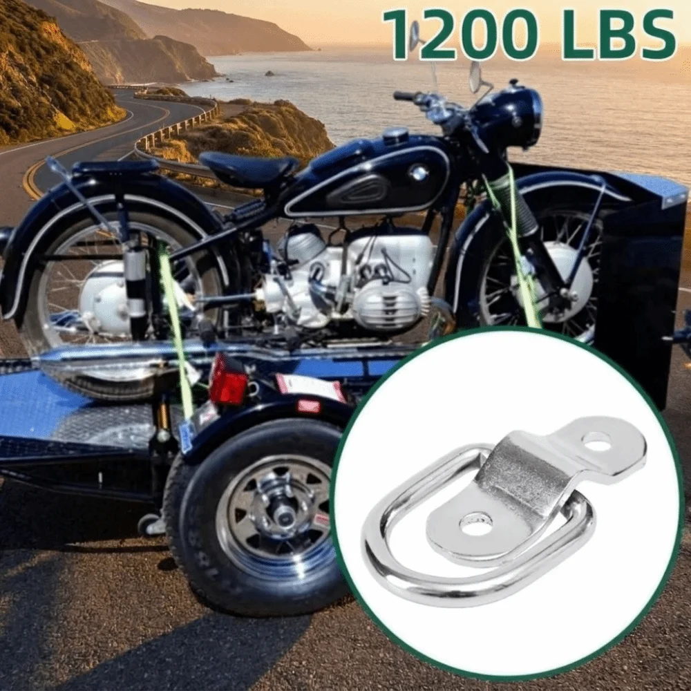10Pcs Heavy Duty D Ring Tie Down Universal Fit D Type Cargo Tie Down Ring Fastener Multi Purpose Trailer Pull Hook Boat Cargo