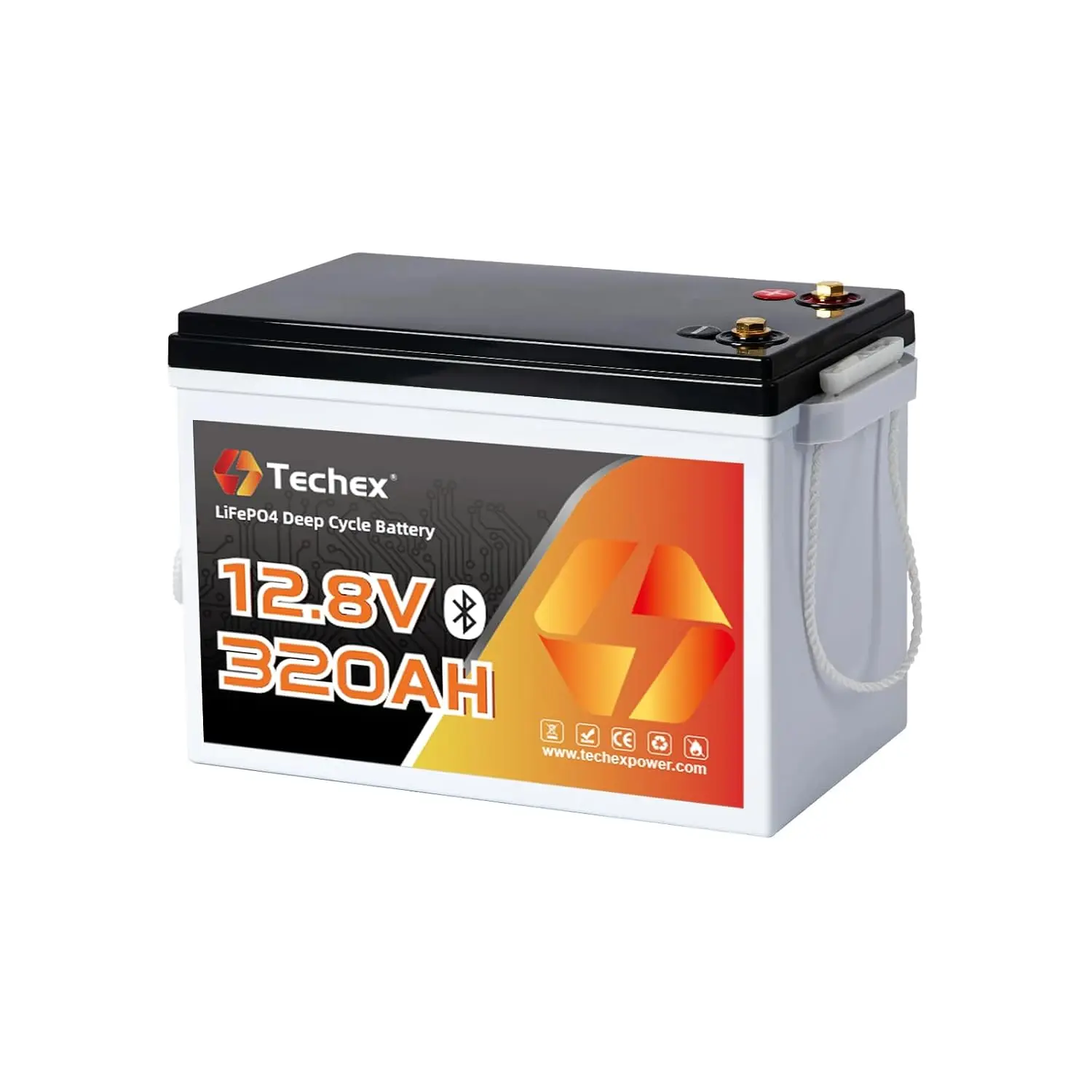 12V 320Ah LiFePO4 Battery 200A BMS Bluetooth 6000+ Deep Cycle Low Temp 2.56kW RV Solar Trolling Motor, Customized