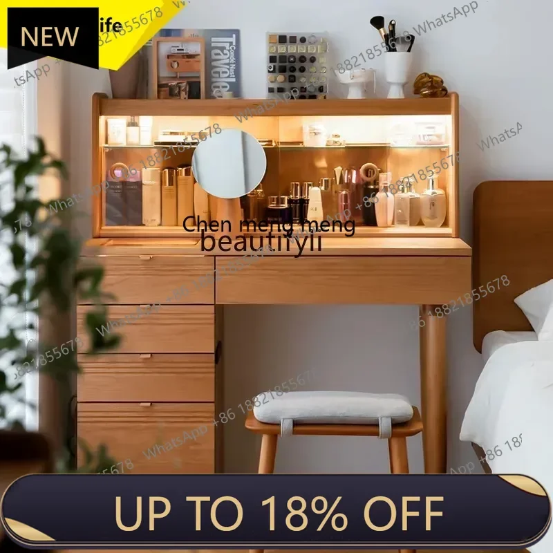 

P178 Dressing Table Cherry Wood Bedroom Dressing Table Original Wood Dressing Cabinet scandinavian Solid Wood
