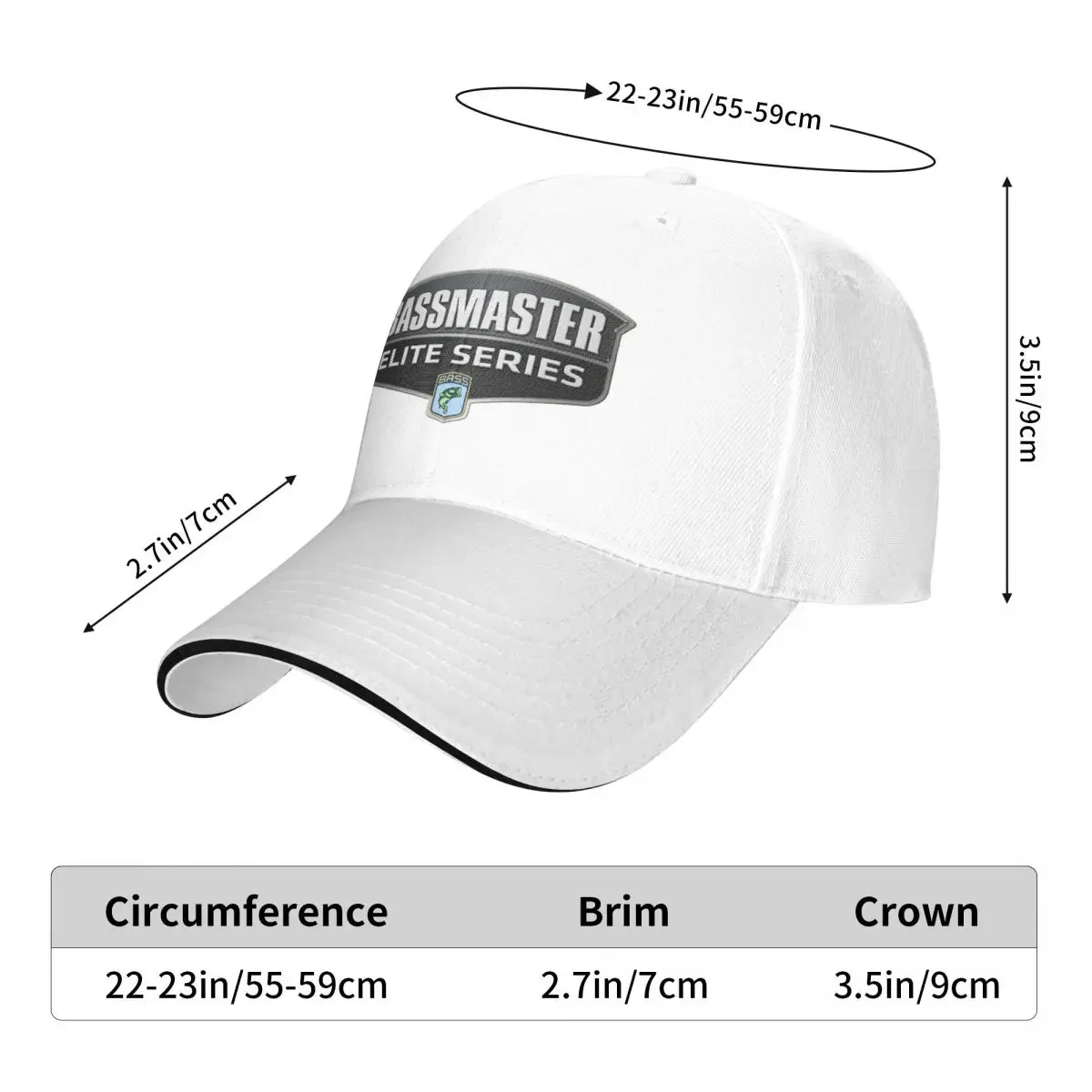 BASSMASTER ELITE SERIES FISHING Cap Fashion Casual Baseball Caps Adjustable Hat Hip Hop Summer Unisex Baseball Hats